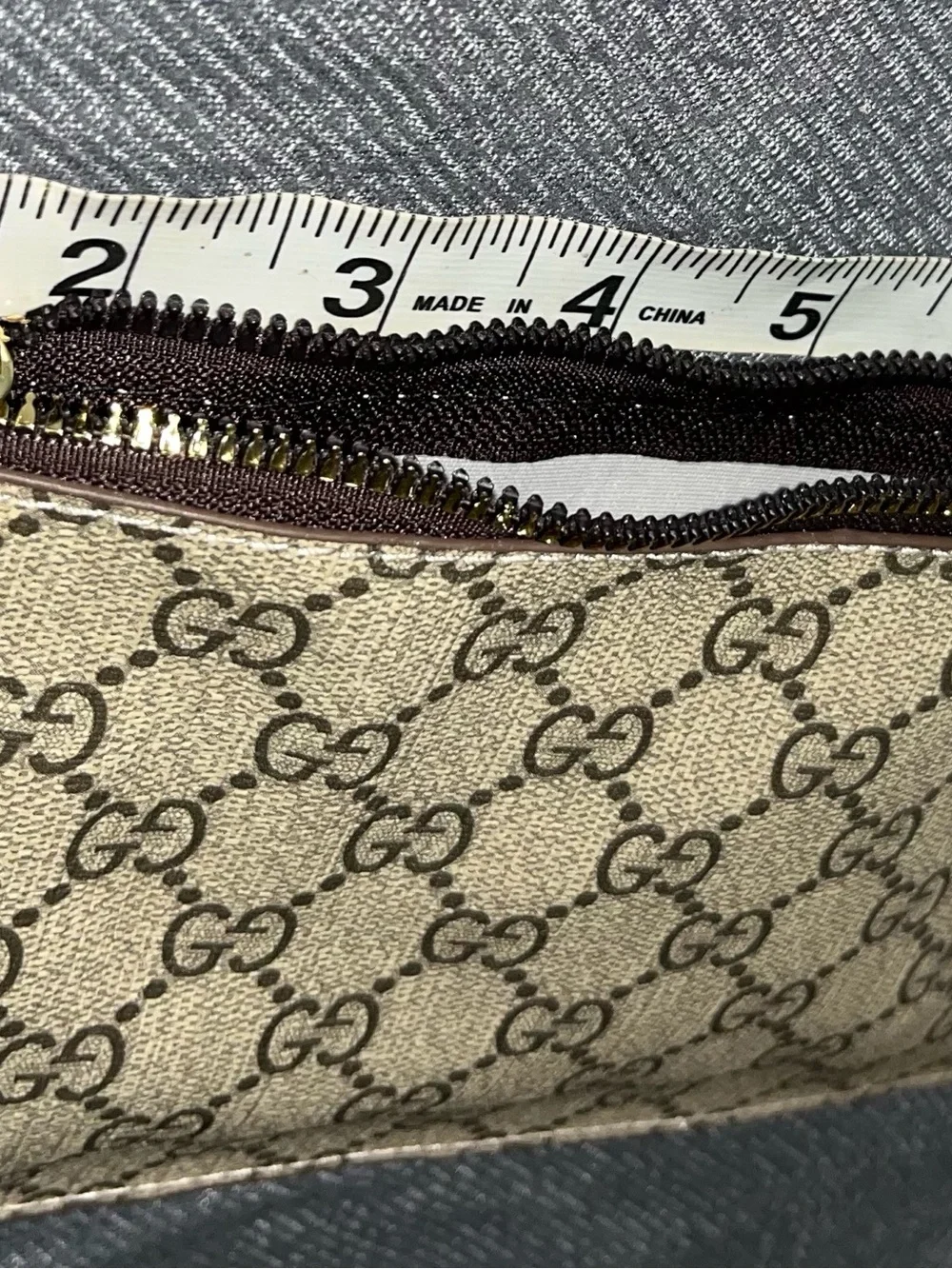 Vintage GG Monogram Zipper Clutch - Flat Canvas Travel Pouch